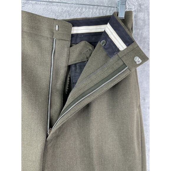 Vintage USMC Marine Uniform Pants Green SACO Uniforms 34 Long Wool - Picture 2 of 12